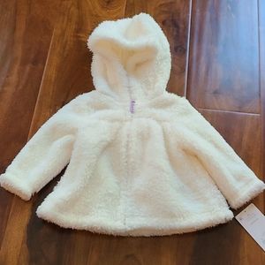 Carter's just one you fuzzy white jacket